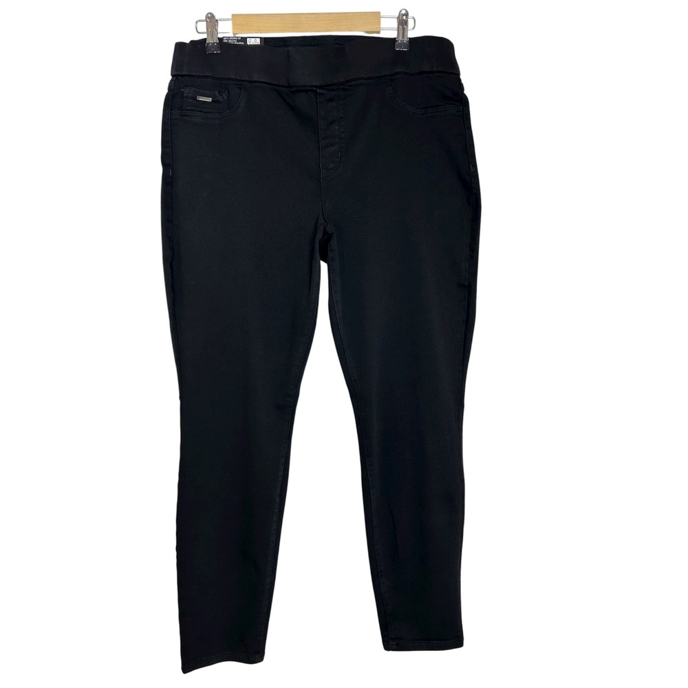 Nine West Women's Heidi Black Stretchy Pull-On Versatile Skinny Jeans 16